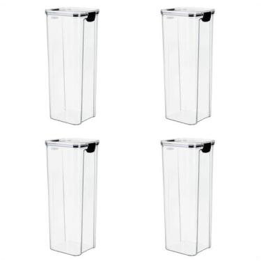 Imagem de Kit 4 Potes Herméticos Organizadores de Alimentos 2,2 Litros - Plasnor