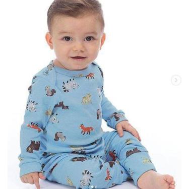 Imagem de Macacão menino Up Baby em Suedine 02, Azul, 2
