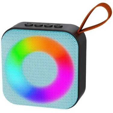 Imagem de Caixa Caixinha De Som Bluetooth Portátil Potente Mini Led Rgb - Altome