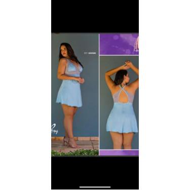 Imagem de Camisola liganete e renda c/fio - Larosy, Azul, G