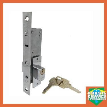 Imagem de Fechadura para Porta de Correr Bico de Papagaio 430ZM Cromada 18mm Pad