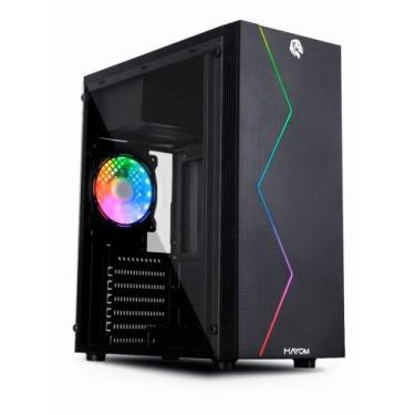 Imagem de Gabinete Gamer Hayom Gb1705 Com Led RGB Frontal E Lateral Panorâmico