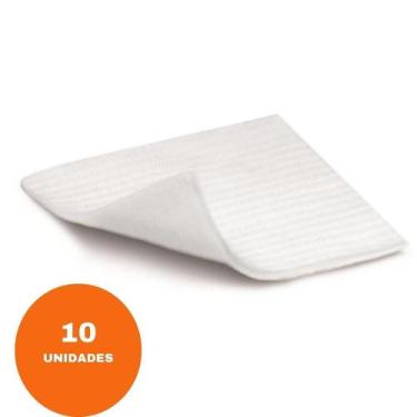 Imagem de CurativoDurafiber 10x10cm Absorvente de Fibras Gelificantes caixa c/ 1