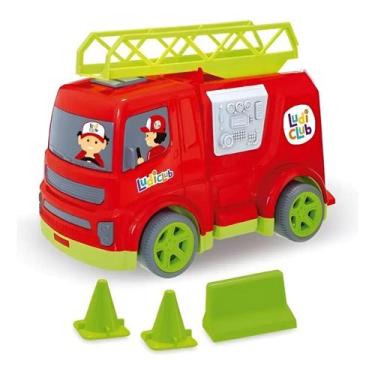 Imagem de Caminhão bombeiro didático ludi club blocos - usual - Usual Brinquedos