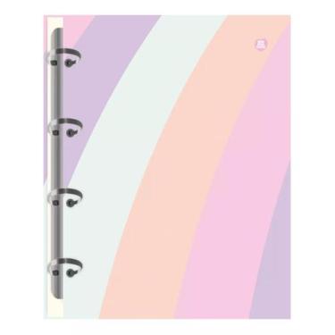 Imagem de Fichário Argolado Escolar Caderno Colorido 160 Folhas - Animativa / Sã