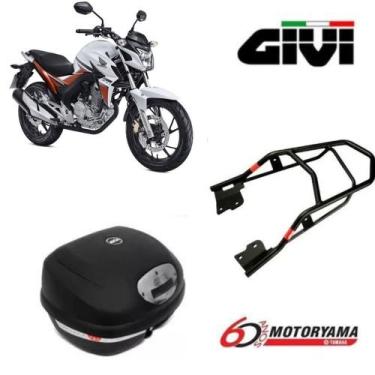 Imagem de Kit Baú Givi E33 + Bagageiro Sr1147 TWISTER Cb250 CB 250