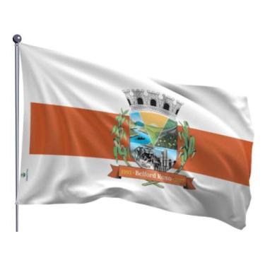 Imagem de Bandeira do Município de Belford Roxo Uma Face Estampada Tamanho 70x10