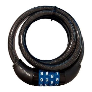 Imagem de Cadeado bicicleta moto c/ senha segredo Max Trava 12 mm x 1,5 m - Maxt