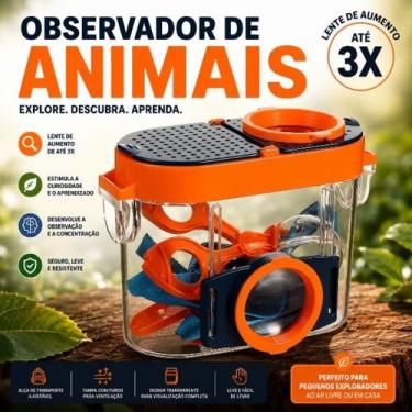 Imagem de Observador de Animais Infantil Lente 3x Kit Explorador Educativo Cient