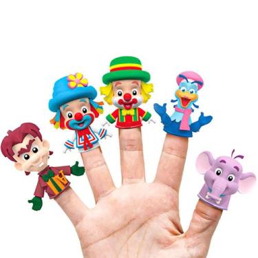Imagem de Dedoches Turma Do Patati Patatá 5 Bonecos Fantoches De Dedos - Lider B