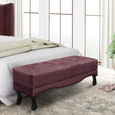 Imagem de Calçadeira Recamier King Vicenza Roxo/Vinho - Spezzia Decor