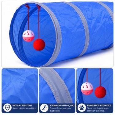 Imagem de Brinquedo pet tunel interativo sino bola pelucia cachorro - Yeet