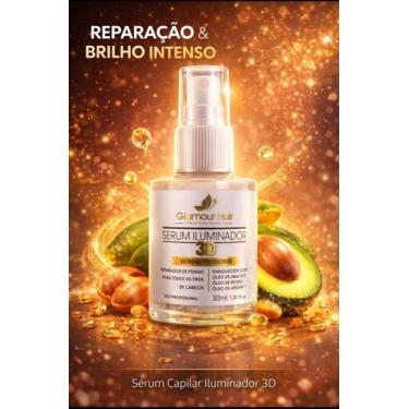 Imagem de Reparador de Pontas Glamour Hair Serum Iluminador 3D 30ml - GLAMOUR HA