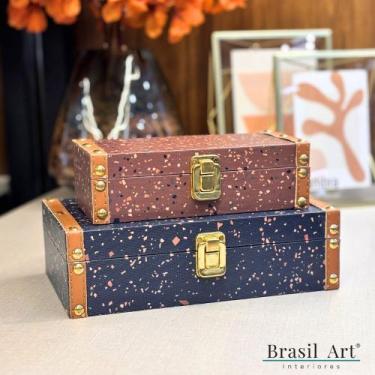 Imagem de Caixa Decorativa Texture P Marrom - Mart