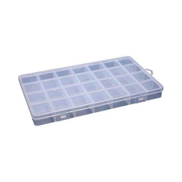 Imagem de Caixa Organizadora De Joias Transparente Com 28 Compartimentos Em Plás