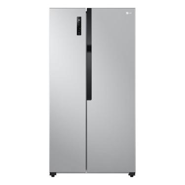 Imagem de Geladeira LG Side By Side Frost Free Inverter 509L com Dispenser de Água e Painel Digital GC-B187PQAM Prata 110V