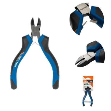 Imagem de Mini Alicate Dexter Corte Diagonal 4 Cor Azul