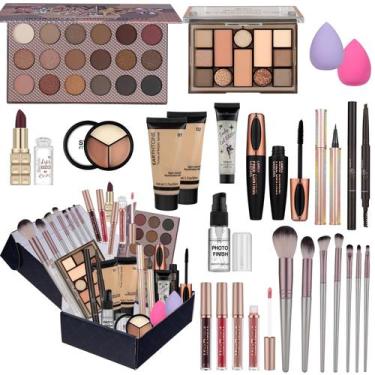 Imagem de Kit de maquiagem MONRUEVT para meninas adolescentes com paleta de somb