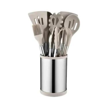 Imagem de Conjunto De Utensílios De Cozinha Em Silicone Com 12 Peças, Espátula E