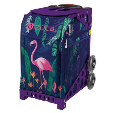 Imagem de Bolsa Esportiva ZUCA Florida Flamingo com Estrutura Roxa e Rodas