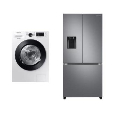 Imagem de Lava e seca Samsung WD11M 220 + Geladeira Samsung RF49 3 Portas Inox c