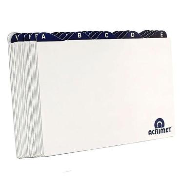 Imagem de Índice para Fichário Acrimet A-Z 6''x9'' com Abas de a Z Azul