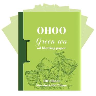 Imagem de Lenços Absorventes de Oleosidade Facial OHOO com Chá Verde 100 Unidade