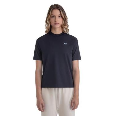 Imagem de Camiseta Manga Curta Mizuno Feminina, GG, Azul