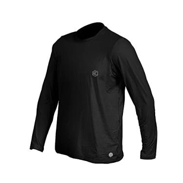 Imagem de Camisa Ciclismo Masculina Manga Longa UV - Preto G