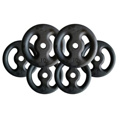 Imagem de Kit Anilhas De Ferro 40kg - 4x5kg E 2x10kg