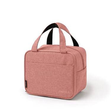 Imagem de Lancheira isolada, bolsa portátil Bento para refeições, refrigerador térmico, impermeável, caixa de frutas de grande capacidade para escola, escritório, trabalho, piquenique, suprimentos para estudantes de volta às aulas (rosa)