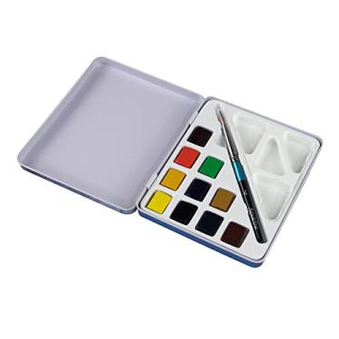 Imagem de DALER ROWNEY Aquafine, Aquarela em Pastilhas com Estojo de Metal, 10 Cores