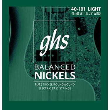 Imagem de GHS Strings GHS Balanced Nickels 4 Cordas de Baixo Medidor de Luz (94,5 cm de Enrolamento) (4L-NB)