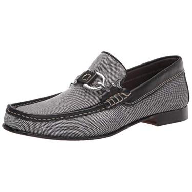 Imagem de Donald Pliner Dacio Mocassins masculinos sem cadarço, mocassins masculinos, conforto o dia todo, mocassins sociais, sapatos de trabalho confortáveis, mocassins masculinos estilosos, Estanho/Preto -