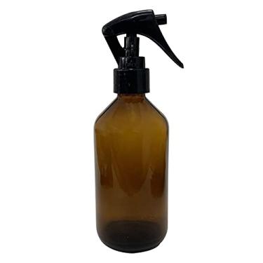Imagem de Frasco De Vidro Âmbar 250ml Com Borrifador Mini Gatilho (5 Peças)