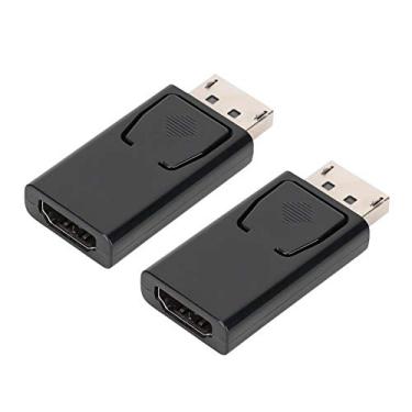 Imagem de Adaptador Wendry DP para HDMI, 2 peças de Display Port DP macho para HDMI conversor adaptador fêmea para laptops PC, suporta resolução mínima de 1080P, preto