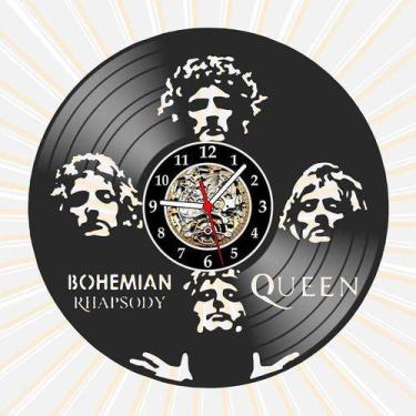 Imagem de Relógio Parede Bohemian Rhapsody Queen Rock Disco Vinil - Lp Ilustrado