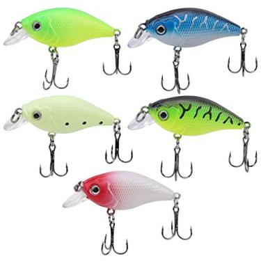 Imagem de Isca de pesca, alta taxa de peixes Peixe pequeno e colorido com 6 cm de comprimento Conjunto de isca de pesca, 3 ganchos engraçados, tamanho pequeno para homens Atividades ao ar livre