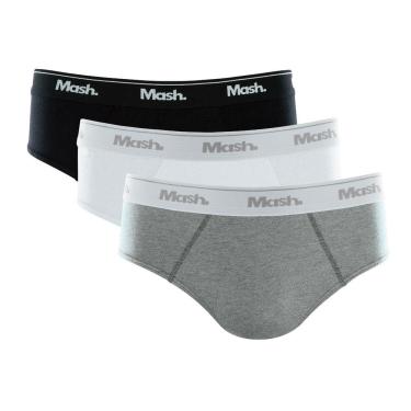 Imagem de Cuecas Slip Mash Algodão Kit 3 Cores Sortidas Com Forro
