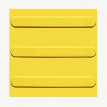 Imagem de Piso Tátil Boracha Pvc Direcional Amarelo 16 Peças 1M²