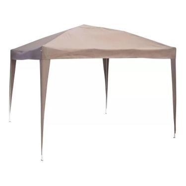 Imagem de Gazebo Dobrável Tenda Poliéster E Metal 3,00x3,00x2,65m Bege