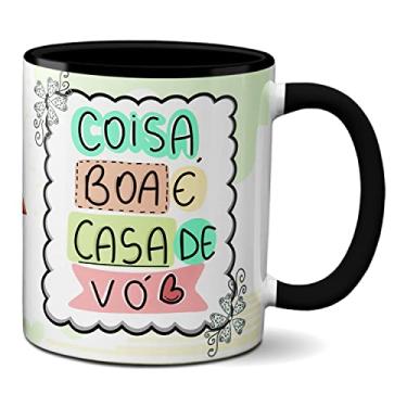 Imagem de Caneca Dia Dos Avós Coisa Boa É Casa de Vó Saudade (Preta)