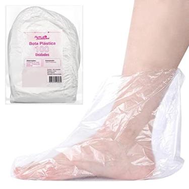Imagem de Bota Plástica Descartável Transparente, Pedicure, Podologia, 100 Unidades