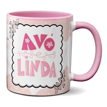 Imagem de Caneca Dia Dos Avós Chaleira e Xícara Fofo Avó Linda (Rosa)