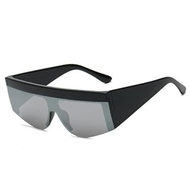 Imagem de Óculos de Sol Quadrado Sem Aro Feminino Meia Armação Perna Larga Luxo Vintage Espelho Óculos de Sol Feminino Oversize Óculos Masculino Óculos UV400,6,China