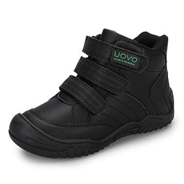 Imagem de UOVO Botas infantis para meninos resistentes à água antiderrapantes cano médio skate infantil atlético (criança pequena/criança grande), Preto, 13.5 Little Kid