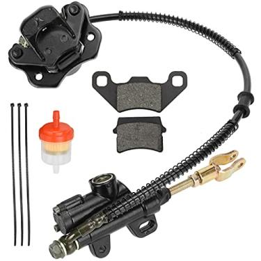 Imagem de FVRITO Conjunto de pinça de cilindro mestre de freio traseiro para 50cc 70cc 90cc 110cc 125cc Taotao 125D B1 Coolster 3050HD 3050C Yamoto Vitacci kazuma SunL RPS Icebear chinês ATV Quad 4 rodas