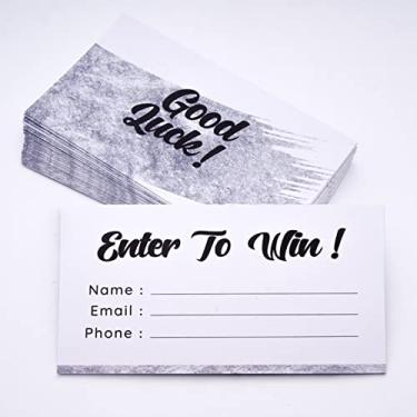Imagem de CLEVER SIGNS Bilhetes de sorteio, pacote com 200, digite para ganhar cartões, 8,88 cm x 5,08 cm, cartões de entrada para concursos, bilhetes de leilão para babados, cartões de entrada para concurso de brindes, bilhetes de sorteio para eventos