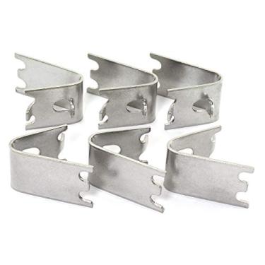 Imagem de RLECS 6 peças de clipes de prateleira de freezer engrossados congelador suporte de prateleira clipes quadrados 304 grampos de prateleira de aço inoxidável para geladeira (espessura: 1,5 mm)