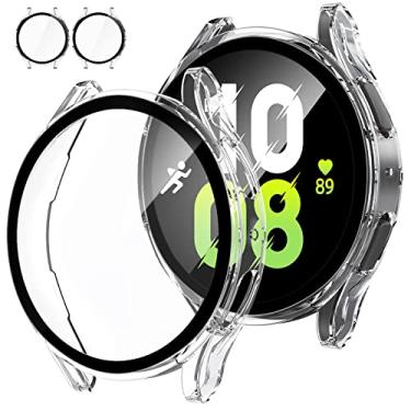 Imagem de Tensea - Pacote com 2 Capa protetora de tela para Samsung Galaxy Watch FE 2024/5 2022/4 2021 (40 mm), Vidro temperado embutido transparente